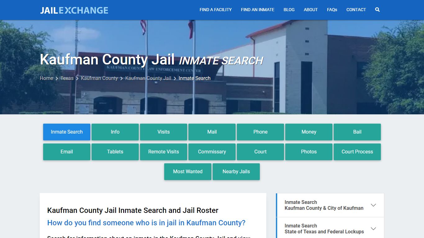 Inmate Search: Roster & Mugshots - Kaufman County Jail, TX - Jail Exchange