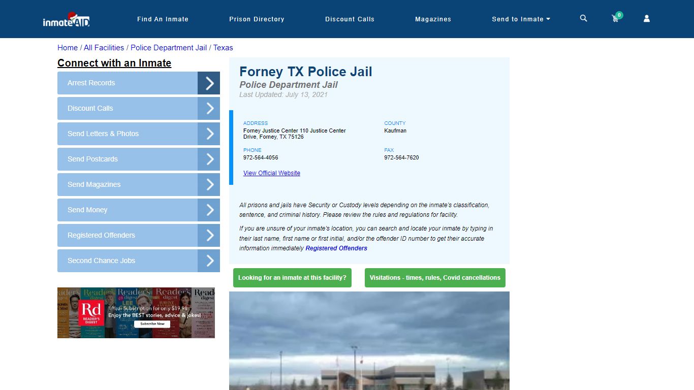 Forney TX Police Jail & Inmate Search - Forney, TX